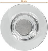 Glasbordmagneet Nobo extra sterk 32mm transparant 4 stuks-2