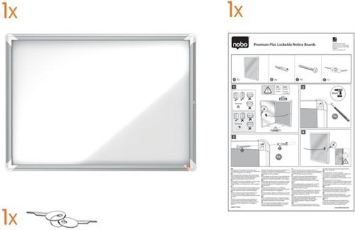 Binnenvitrine Nobo premium plus 4xA4 draaideur magnetisch-3