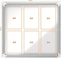 Binnenvitrine Nobo premium plus 6xA4 draaideur magnetisch-1
