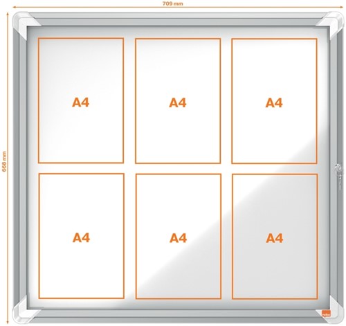 Binnenvitrine Nobo premium plus 6xA4 draaideur magnetisch-1