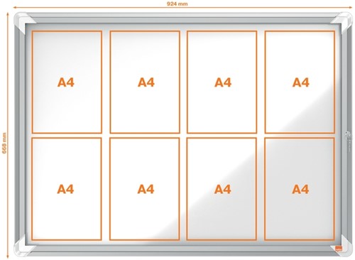 Binnenvitrine Nobo Premium Plus 8xA4 draaideur magnetisch-15
