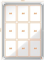 Binnenvitrine Nobo Premium Plus 9xA4 draaideur magnetisch-16