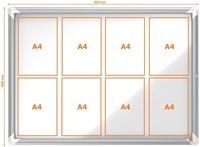 Buitenvitrine Nobo Premium Plus 8xA4 draaideur magnetisch-11
