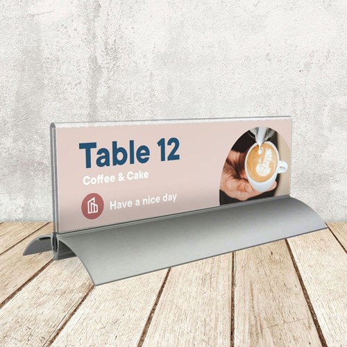 Tafelnaambord Europel 2 61x210mm acryl aluminium-3