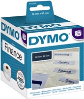 Etiket Dymo LabelWriter naamkaart hangmap 12x50mm 1 rol á 220 stuks wit-3