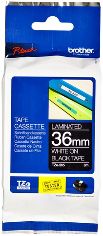 Labeltape Brother P-touch TZE-365 36mm wit op zwart-3