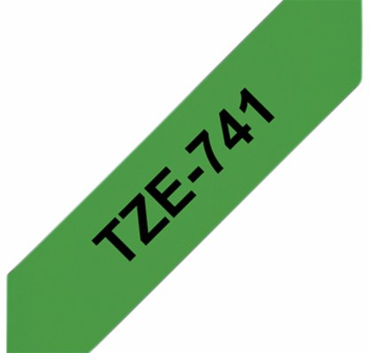 Labeltape Brother P-touch TZE-741 18mm zwart op groen-3