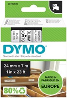 Labeltape Dymo LabelManager D1 polyester 24mm zwart op wit