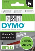 Labeltape Dymo LabelManager D1 polyester 19mm zwart op wit