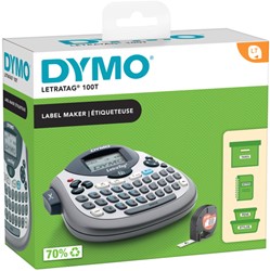 Labelprinter Dymo LetraTag 100T draagbaar qwerty 12mm zilver