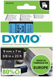 Labeltape Dymo 40916 D1 720710 9mmx7m zwart op blauw
