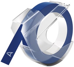 Labeltape Dymo rol 9mmx3M glossy vinyl prof blauw