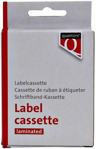 Labeltape Quantore TZE-211 6mm x 8m wit/zwart-2