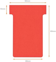 T-kaart Nobo nr.2 48mm rood 100 stuks-3