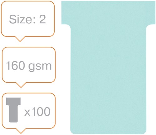T-kaart Nobo nr.2 48mm blauw 100 stuks-2