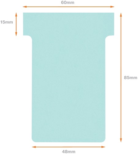 T-kaart Nobo nr.2 48mm blauw 100 stuks-3