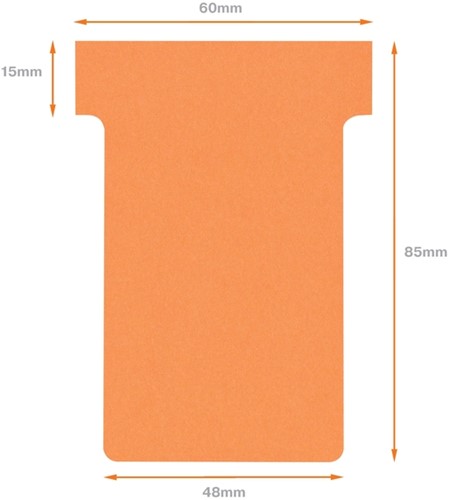 T-kaart Nobo nr.2 48mm oranje 100 stuks-3