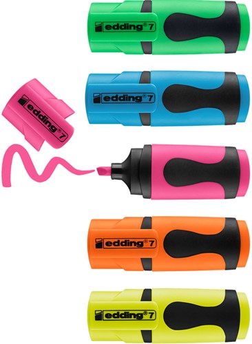 Markeerstift edding 7 mini 1-3mm assorti blister à 5 stuks-1