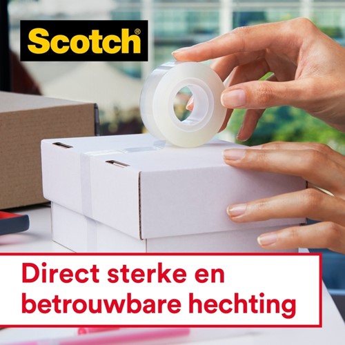 Plakband Scotch Crystal 600 19mmx7.5m transparant 2+1 gratis + handdispenser-3