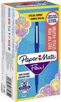 Fineliner Paper Mate Flair Original medium blauw valuepack à 36 stuks