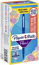 Fineliner Paper Mate Flair Original medium blauw valuepack à 36 stuks