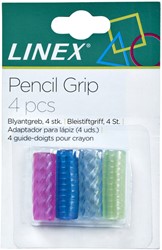 Pen en potlood grip Linex 4 st ass