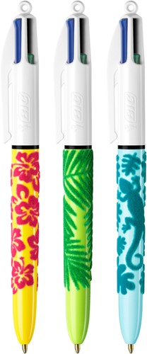 Balpen Bic 4kleuren velours medium assorti-2