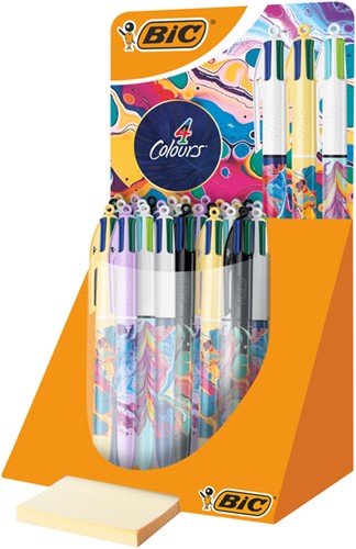Balpen Bic 4kleuren medium Hydro ass
