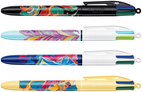 Balpen Bic 4kleuren medium Hydro ass-2