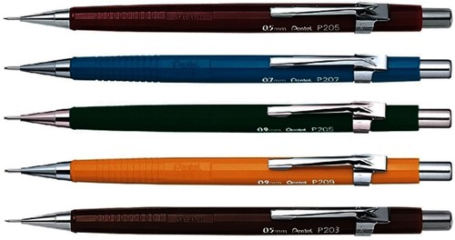 Vulpotlood Pentel P203 2B 0.3mm bruin-3