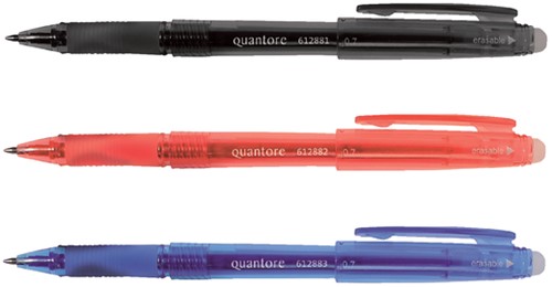 Gelschrijver Quantore erasable 0.7mm zwart-3