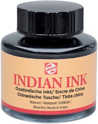 Oost-Indische inkt Talens zwart 30ml