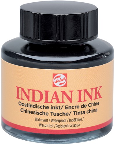 Oost-Indische inkt Talens zwart 30ml