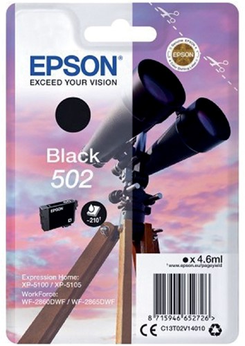 Inktcartridge Epson 502 T02V1 zwart