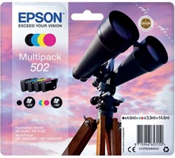 Inktcartridge Epson 502 T02V6 zwart + 3 kleuren