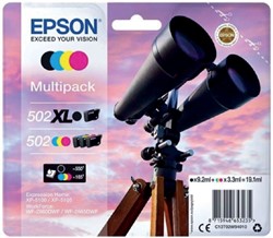 Inktcartridge Epson 502XL 502 T02W9 zwart + 3 kleuren