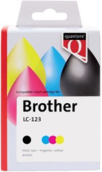 Inktcartridge Quantore Brother LC-123 zwart + 3 kleuren