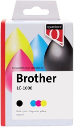 Inktcartridge Quantore alternatief tbv Brother LC-1000 zwart + 3 kleuren