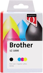 Inktcartridge Quantore Brother LC-1000 zwart + 3 kleuren