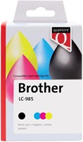 Inktcartridge Quantore alternatief tbv Brother LC-985 zwart + 3 kleuren