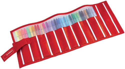 Fineliner STABILO pen 68/30 rollerset rood assorti set à 30 stuks-3