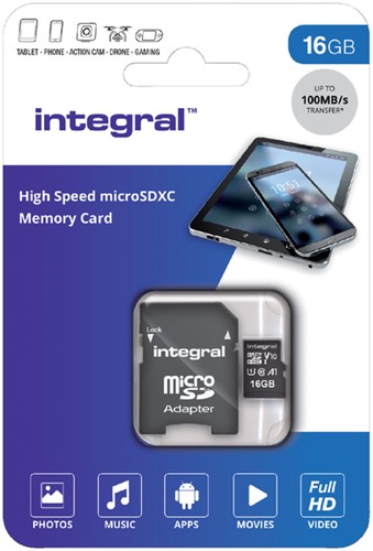 Geheugenkaart Integral microSDHC V10 16GB-3