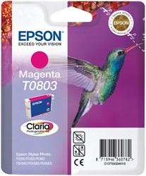 Inktcartridge Epson T0803 rood