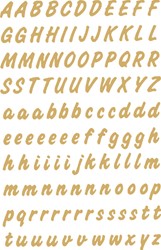 Etiket HERMA 4152 8mm letters A-Z goud op transparant 238stuks