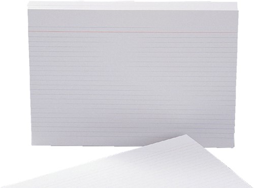 Systeemkaart Aurora 130x80mm lijn met rode koplijn 210gr wit 100 vel-3