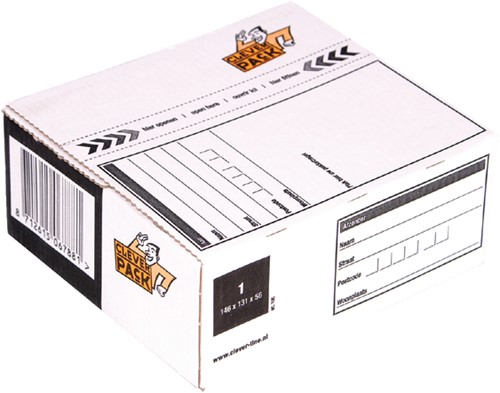 Postpakketbox 1 CleverPack 146x131x56mm wit