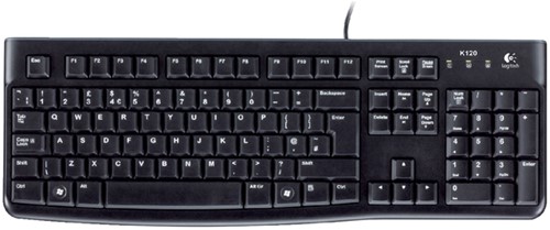 Toetsenbord Logitech K120 Qwerty zwart