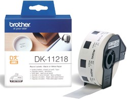 Etiket Brother DK-11218 24mm rond 1000stuks