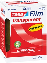 Plakband Tesa film 15mmx66m transparant