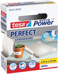Plakband Tesa textiel 19mmx2.75m wit